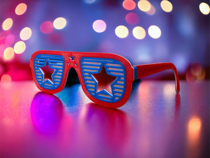 Red White Blue Edition Party Glasses