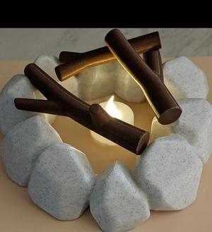 Fire tea light decor