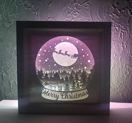 Christmas Snow Globe light box