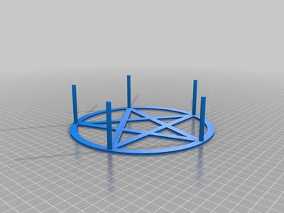 Pentagram stickable to ground
