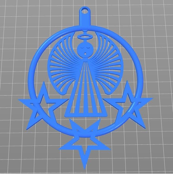 Christmas ornament Stars with Angel 