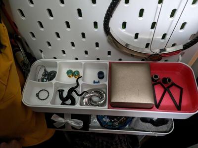 IKEA pegboard (Skadis) shelf organizer inserts