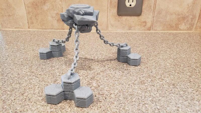 Floating rock display V2 - separate parts