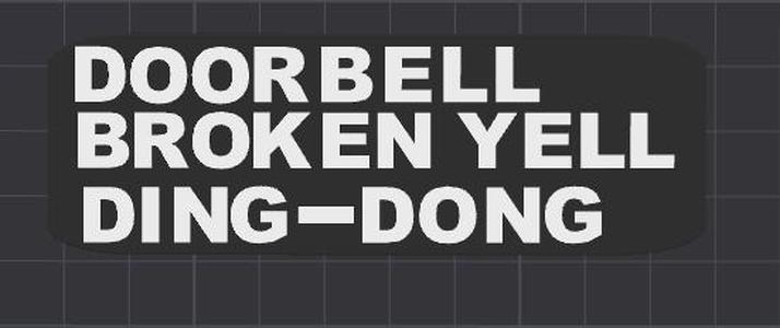 doorbell broken sign
