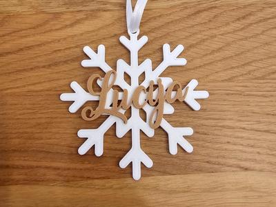 Personalized Snowflake Christmas Ornament