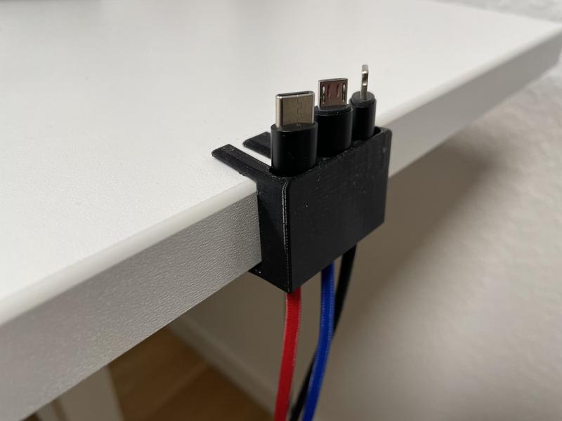 3-way mobile phone charging cable table mount / 3fach Ladekabel Tischhalterung