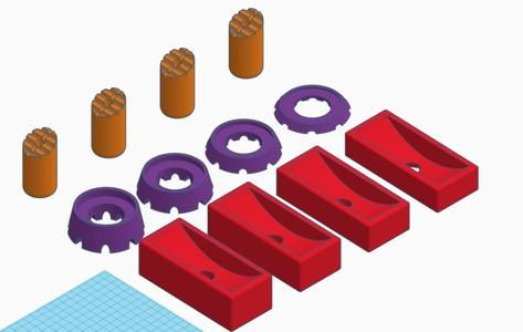 Barbecue foot risers / Grillfußerhöhungen