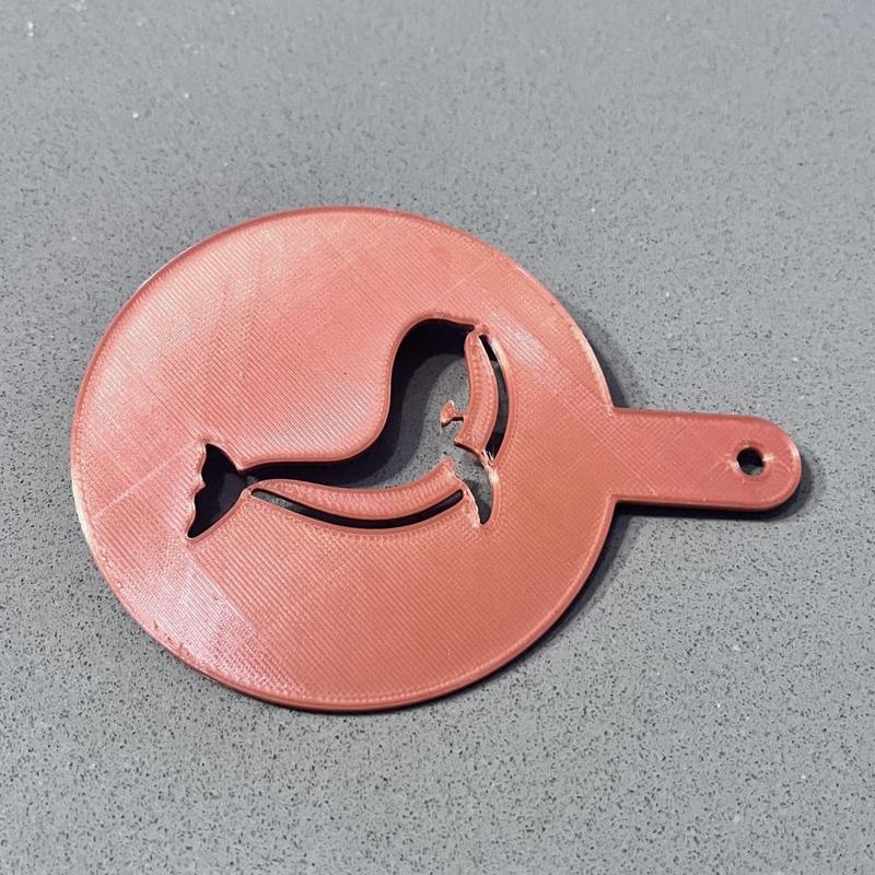 Whale Coffee Stencil
