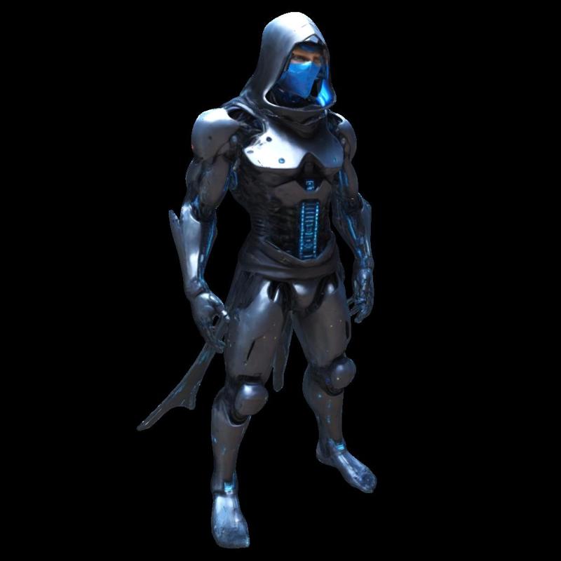Cyber Hooded Stealth Warrior