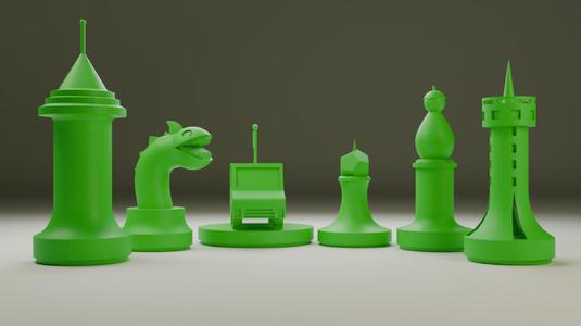 Yoylechess pieces, no board