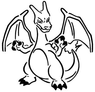 Charizard Stencil 3