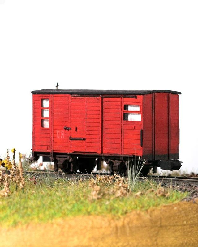 TTm fire fighter 1000mm narrow gauge boxcar 99-01-80 (Resin redesign 1/120 scale)