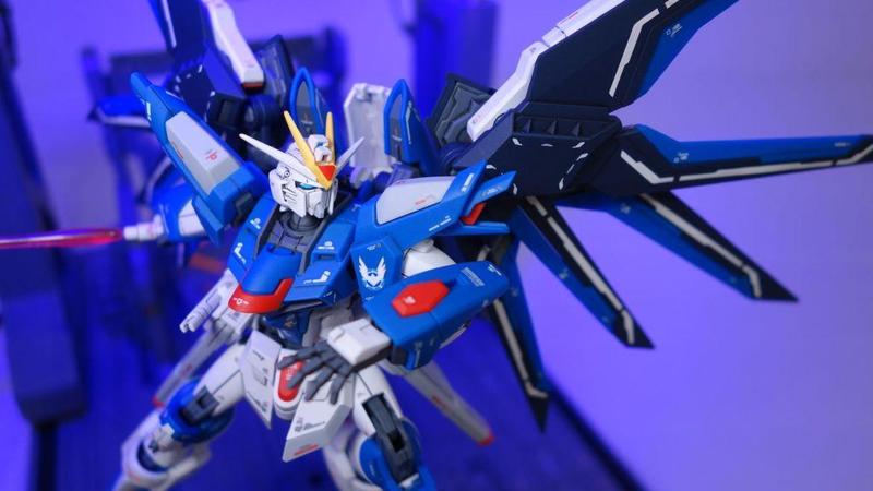 HG RISING FREEDOM GUNDAM wing white line