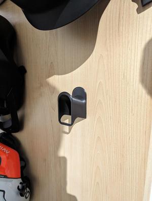 Bicycle/ski helmet and glasses wall hook
