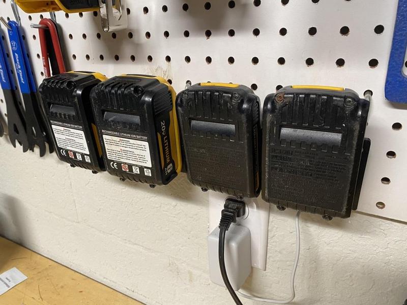 DeWalt 20V Max Battery Pegboard NO SUPPORTS