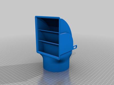 4in Extraction fan duct thats side sucking