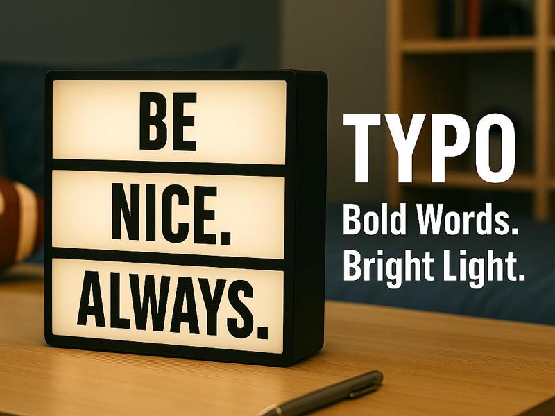 TYPO | Bold Words. Bright Light.