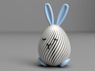 Easter egg bunny shaped