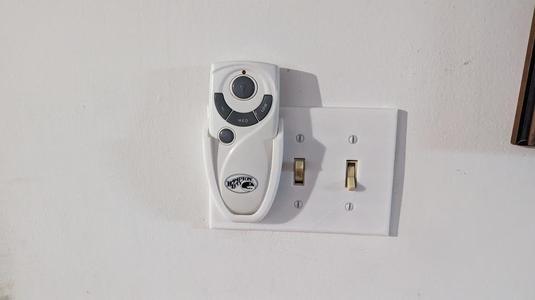 Light Switch Cover Plate (2-gang) with Hampton Bay remote holder