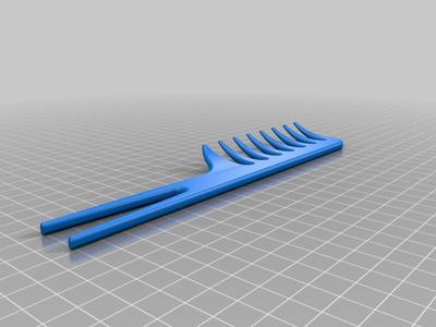 Professional swan tail hair styling comb