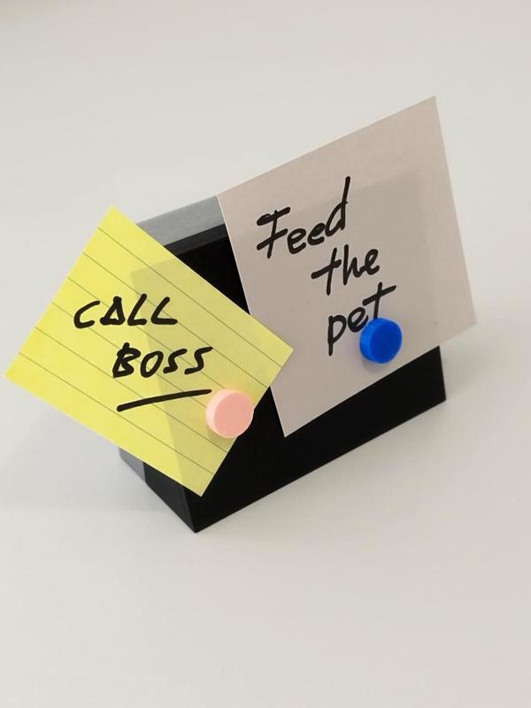 Small retro-style magnetic whiteboard