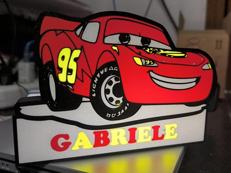 lightbox Cars saetta MCqueen no name customizable
