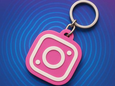 Instagram-Inspired NFC Keychain
