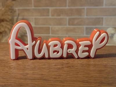 Aubrey Disney Name Sign Decorate Room child Birth