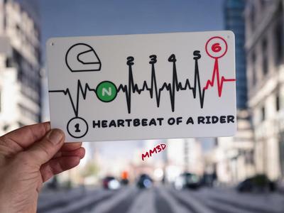 Heartbeat of a rider sign
