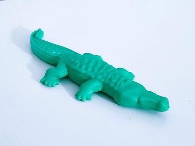 Designer alligator sculpture