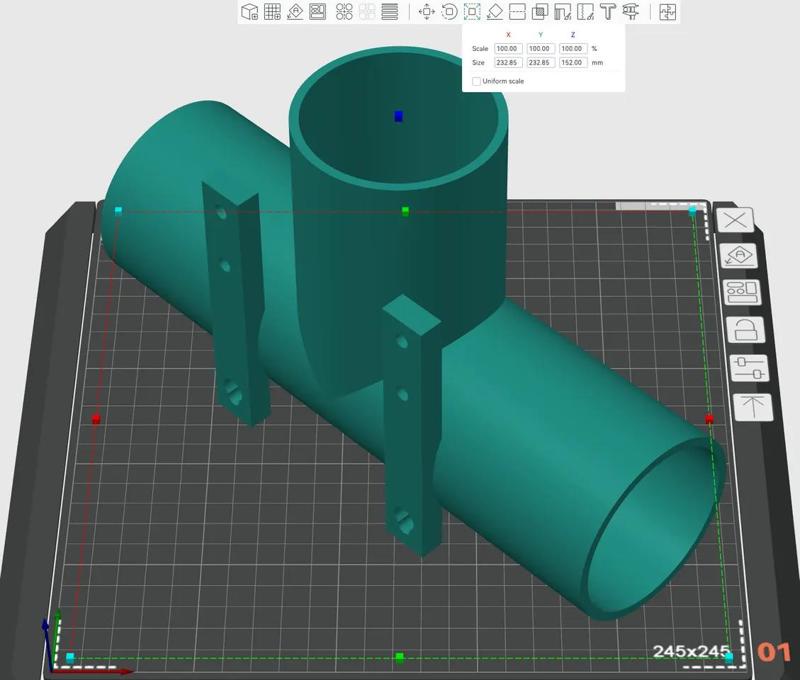 76mm 3in Vent Pipe Flex Tube T Tee Fitting Wall Mount   