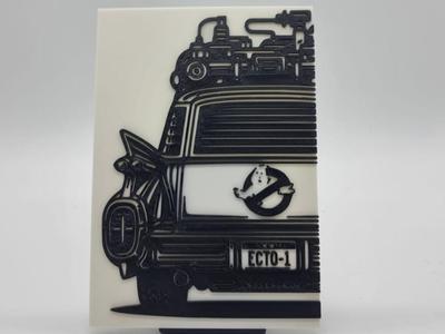 2D Wall Art Ghostbusters Ecto One