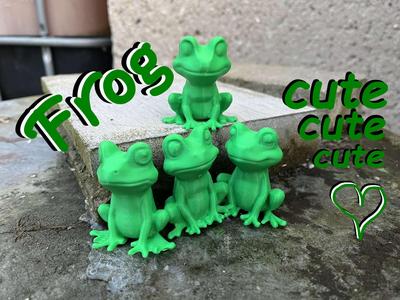 Cute frogs sitting