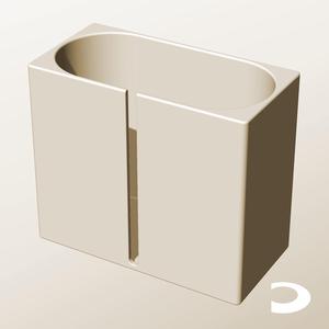 CX96-180-SB Slotted Modular Stacking Storage Boxes Bins | Printable Objects - Infinite Containers | stl file for 3d printing