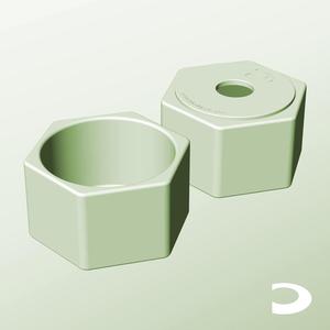 CH128-85-P Pierced Modular Stacking Storage Box Bin Container Planter Lamp Shade | Printable Objects - Infinite Containers | stl file for 3d printing