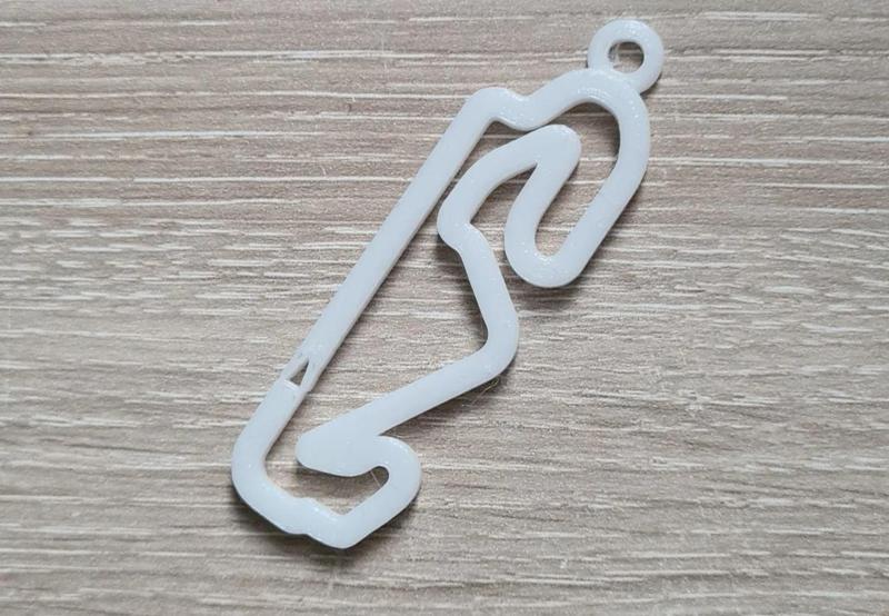 key ring in the shape of Catalonia - Barcelona-Catalunya Circuit   