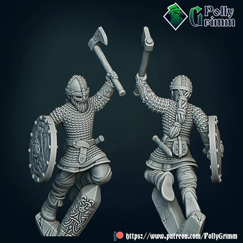 Viking set. Northern warrior.