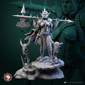 Goblin Queen 32mm and 75mm pre-supported