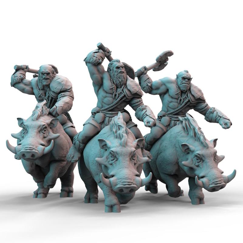 Orc Great Boar Riders (pre-supported)