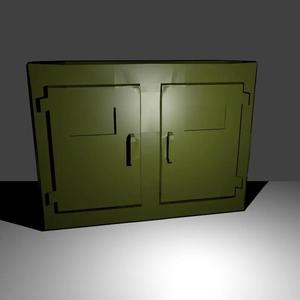 Militairy Industriel Case Schrank Cabinett BLENDFILE   
