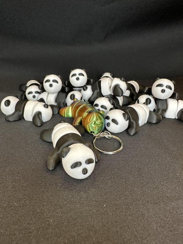 cute flexi panda keychain or earrings
