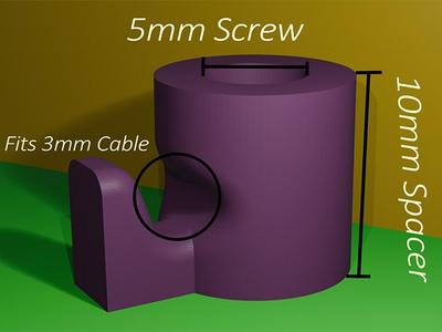 Washer Spacer 10mm Tick - 5-6 mm Screw