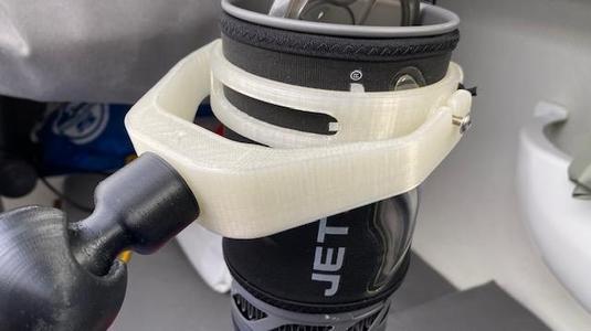 Gimbal for Jetboil Flash with RAM-Mount ... and MINIMO