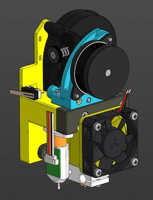 Hypercube extruder assembly E3D V6, bltouch, sailfin, 4010
