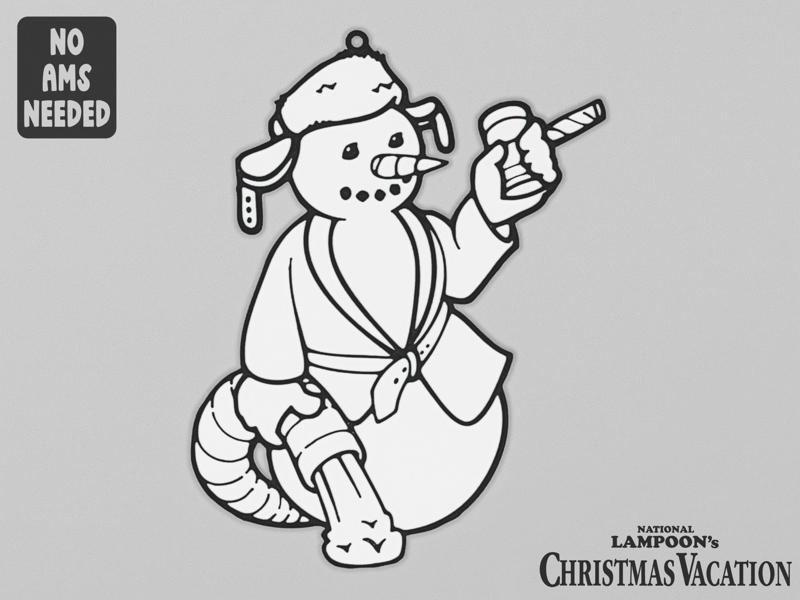 Cousin Eddie Snowman Shitter's Full No AMS