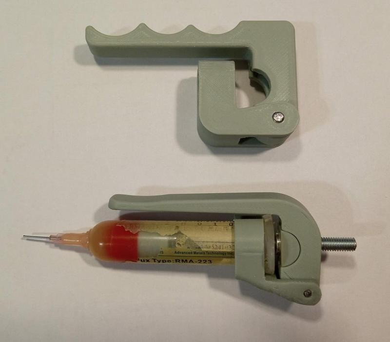 Solder paste syringe dispenser