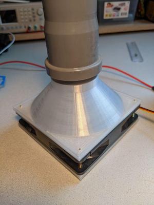 PC Fan Adapter - 120mm Fan to DN50 Drain Pipe