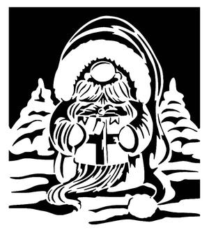 Santa Gnome stencil