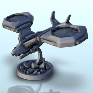 Dual-propeller armed drone 2 (+ supported version) - MechWarrior Scifi Science fiction SF 40k