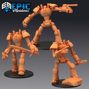 Wood Construct Set / War Machine / Steampunk Tech Battle Robot